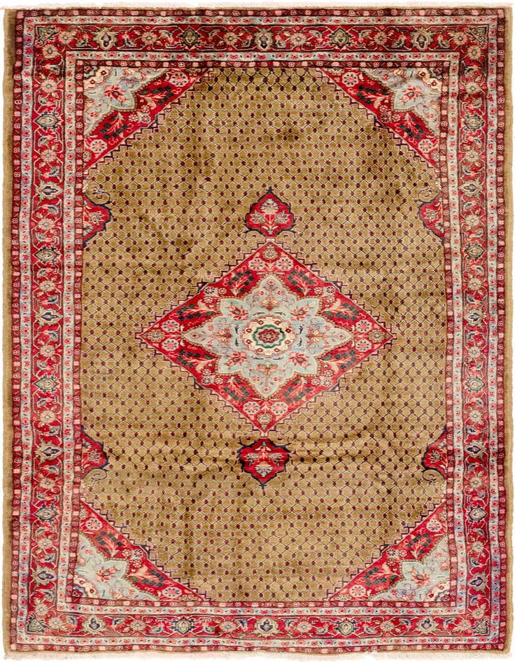 Detail image of 5' x 11' Hand Knotted Koliaei Persian Wool Runner Rug