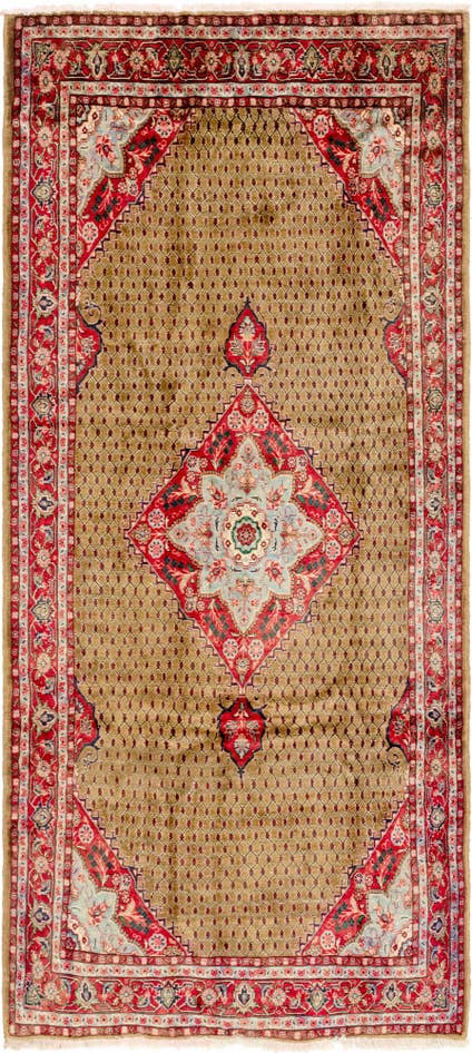 Detail image of 5' x 11' Hand Knotted Koliaei Persian Wool Runner Rug