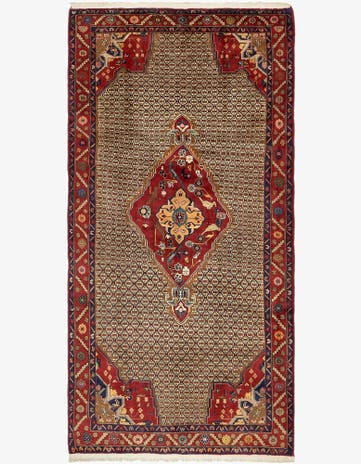 4' 9 x 9' 10 Hand Knotted Koliaei Persian Wool Runner Rug