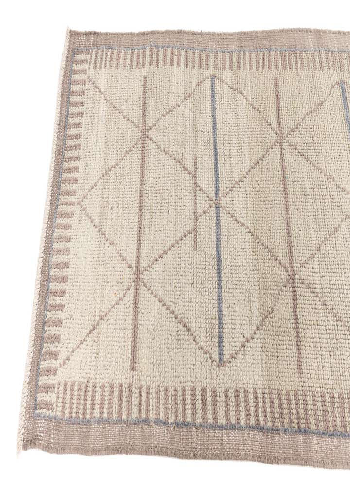3' x 7' 3 Hand Knotted Moroccan Wool Runner Rug