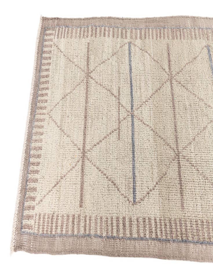 Detail image of 3' x 7' 3 Hand Knotted Moroccan Wool Runner Rug