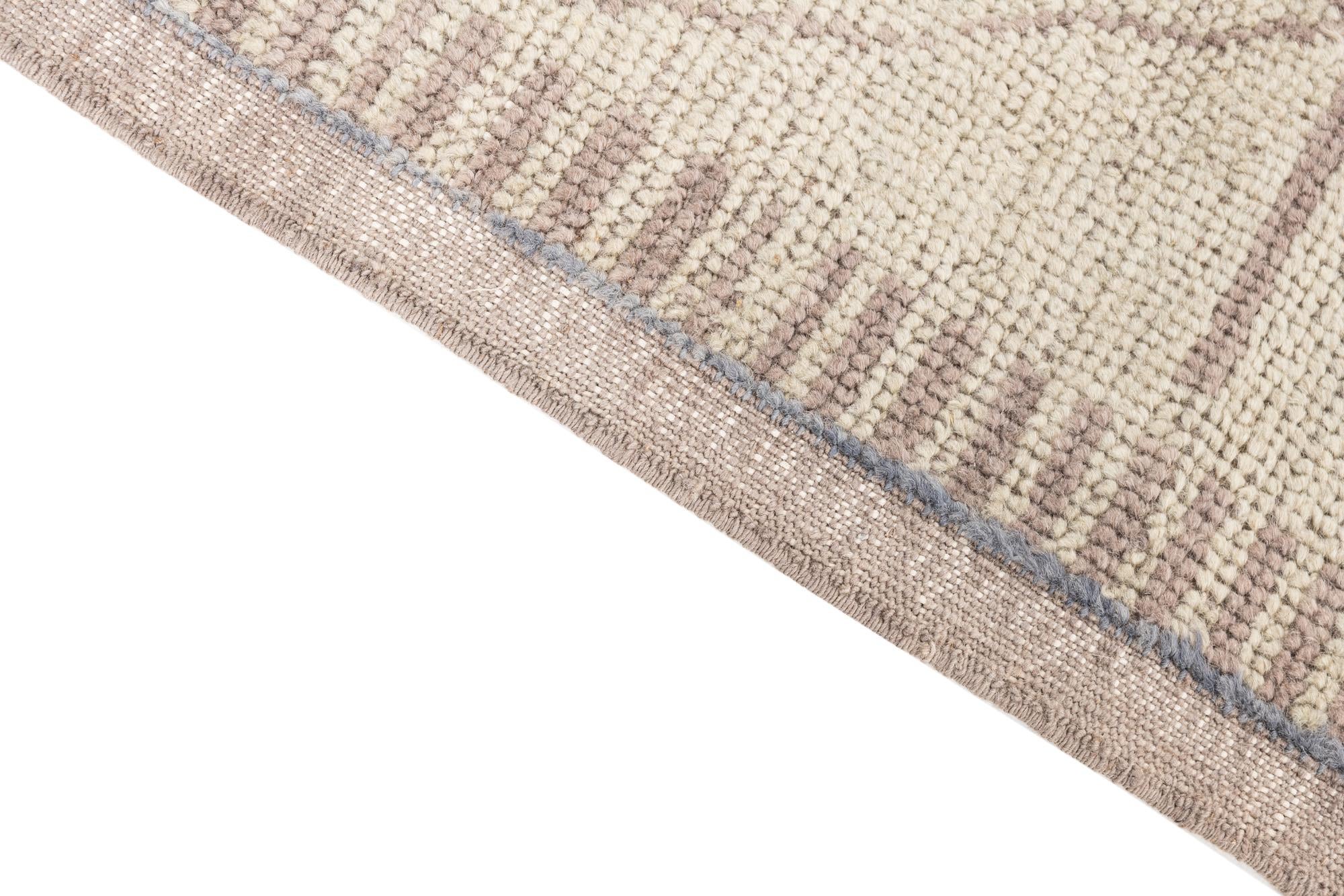 3' x 7' 3 Hand Knotted Moroccan Wool Runner Rug