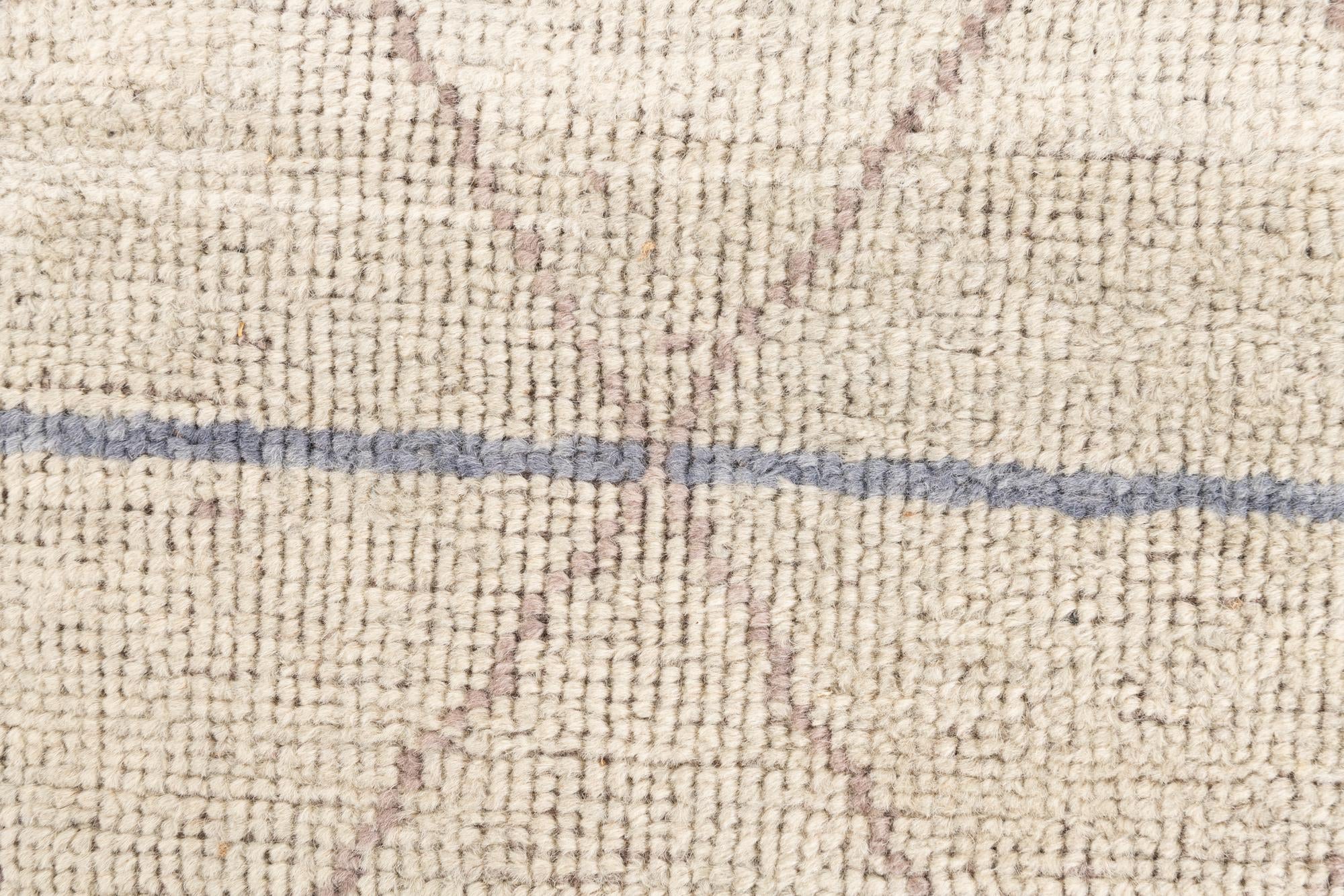 3' x 7' 3 Hand Knotted Moroccan Wool Runner Rug