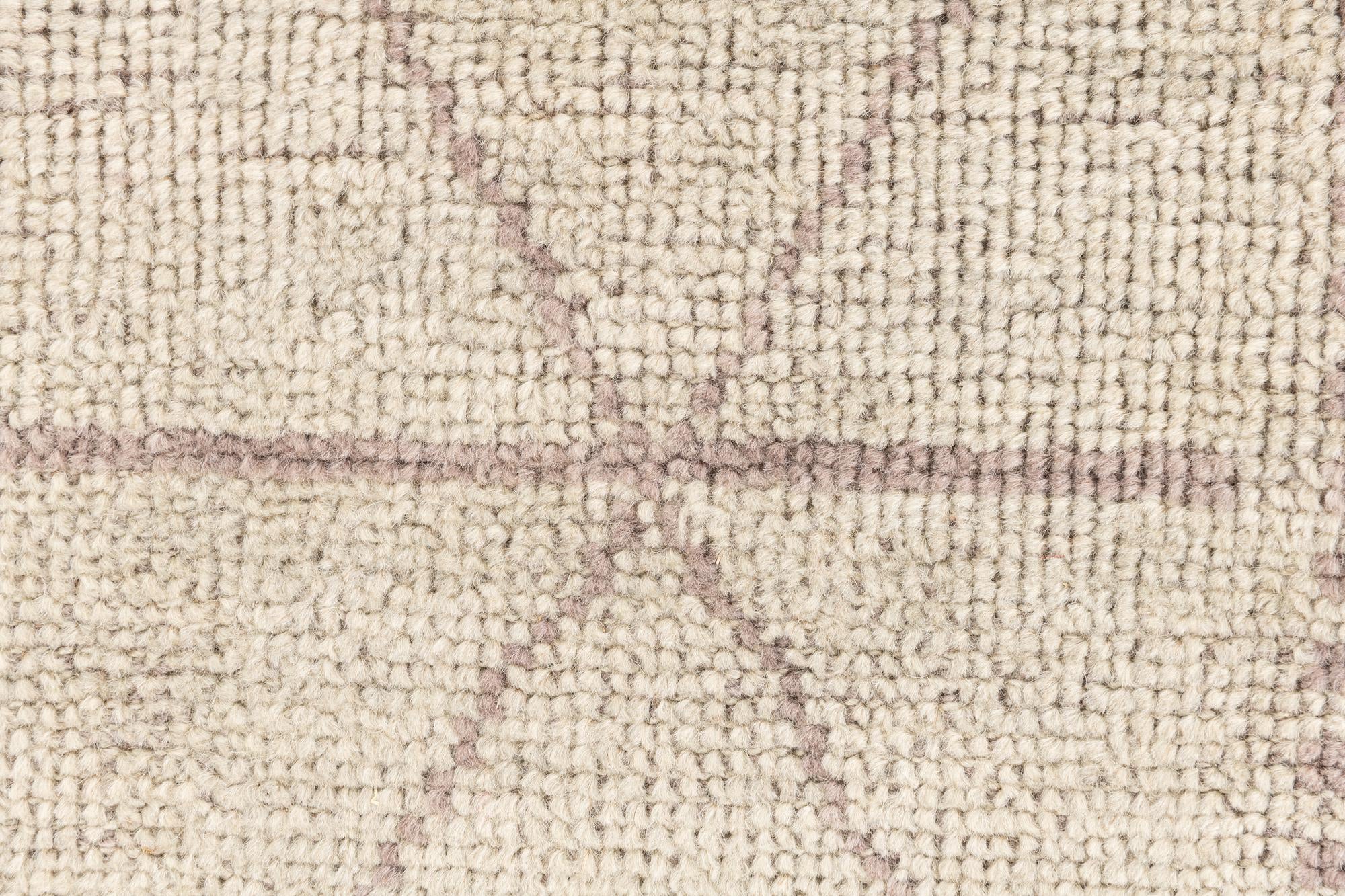 3' x 7' 3 Hand Knotted Moroccan Wool Runner Rug