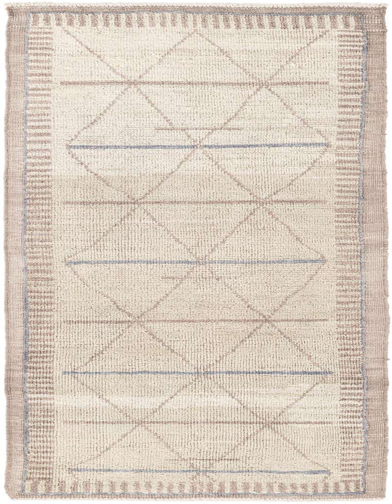 3' x 7' 3 Hand Knotted Moroccan Wool Runner Rug