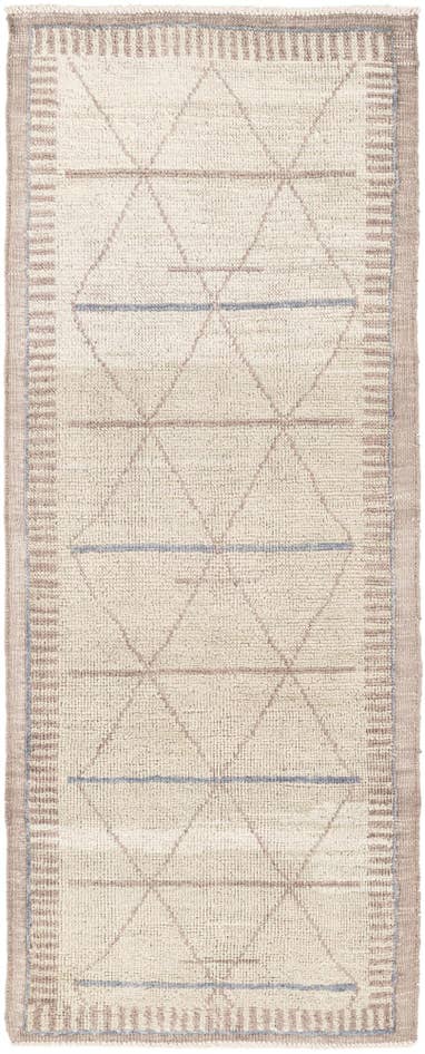 Detail image of 3' x 7' 3 Hand Knotted Moroccan Wool Runner Rug