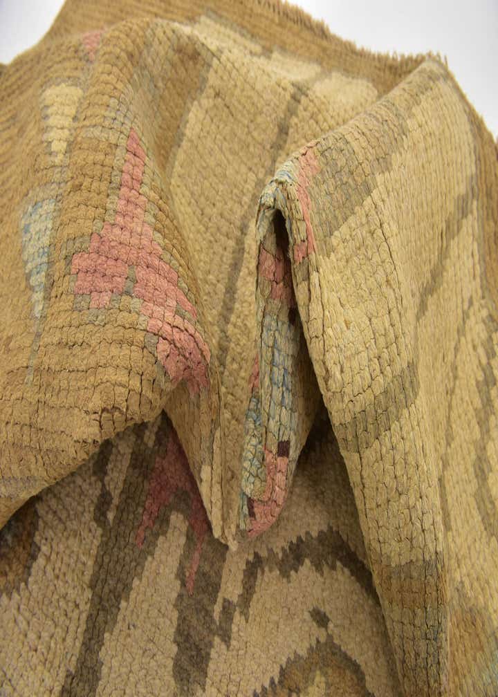 3' 10 x 11' 3 Hand Knotted Oushak Wool Runner Rug