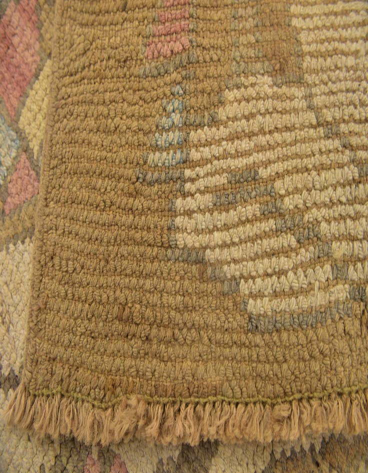 Detail image of 3' 10 x 11' 3 Hand Knotted Oushak Wool Runner Rug