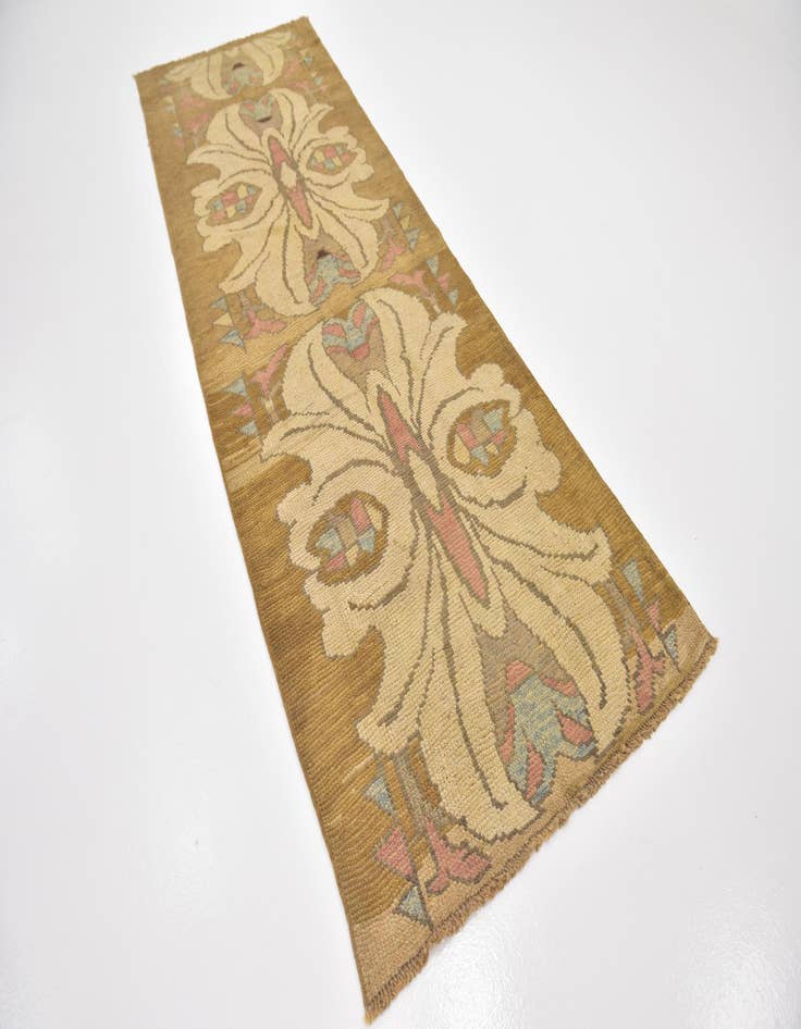 Detail image of 3' 10 x 11' 3 Hand Knotted Oushak Wool Runner Rug