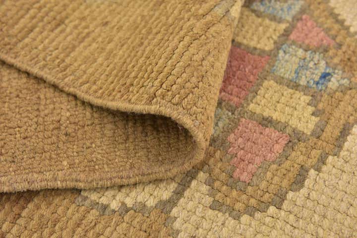 3' 10 x 11' 3 Hand Knotted Oushak Wool Runner Rug