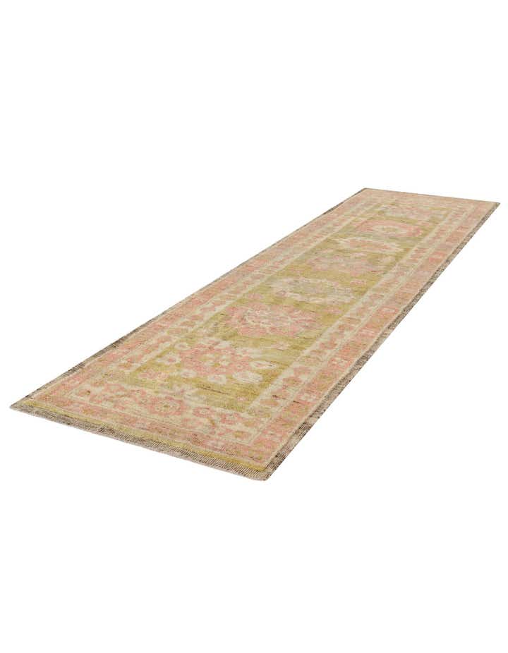 2' 9 x 10' 3 Hand Knotted Oushak Wool Runner Rug