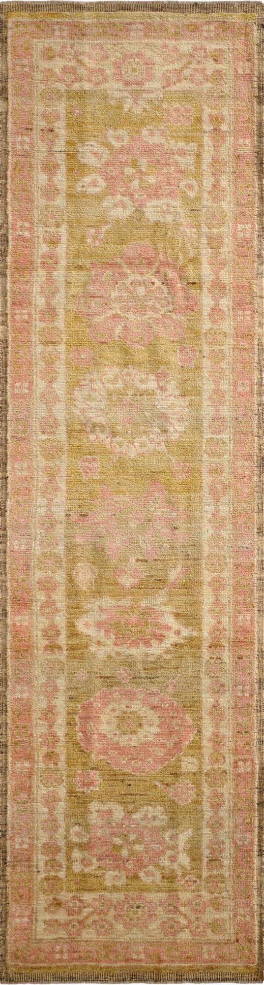 2' 9 x 10' 3 Hand Knotted Oushak Wool Runner Rug