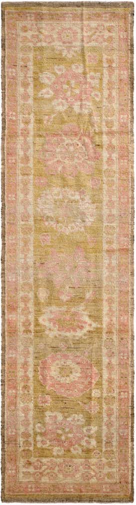 2' 9 x 10' 3 Hand Knotted Oushak Wool Runner Rug
