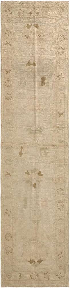 2' 7 x 10' 11 Hand Knotted Oushak Wool Runner Rug