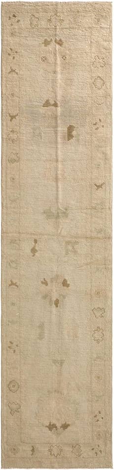 Detail image of 2' 7 x 10' 11 Hand Knotted Oushak Wool Runner Rug