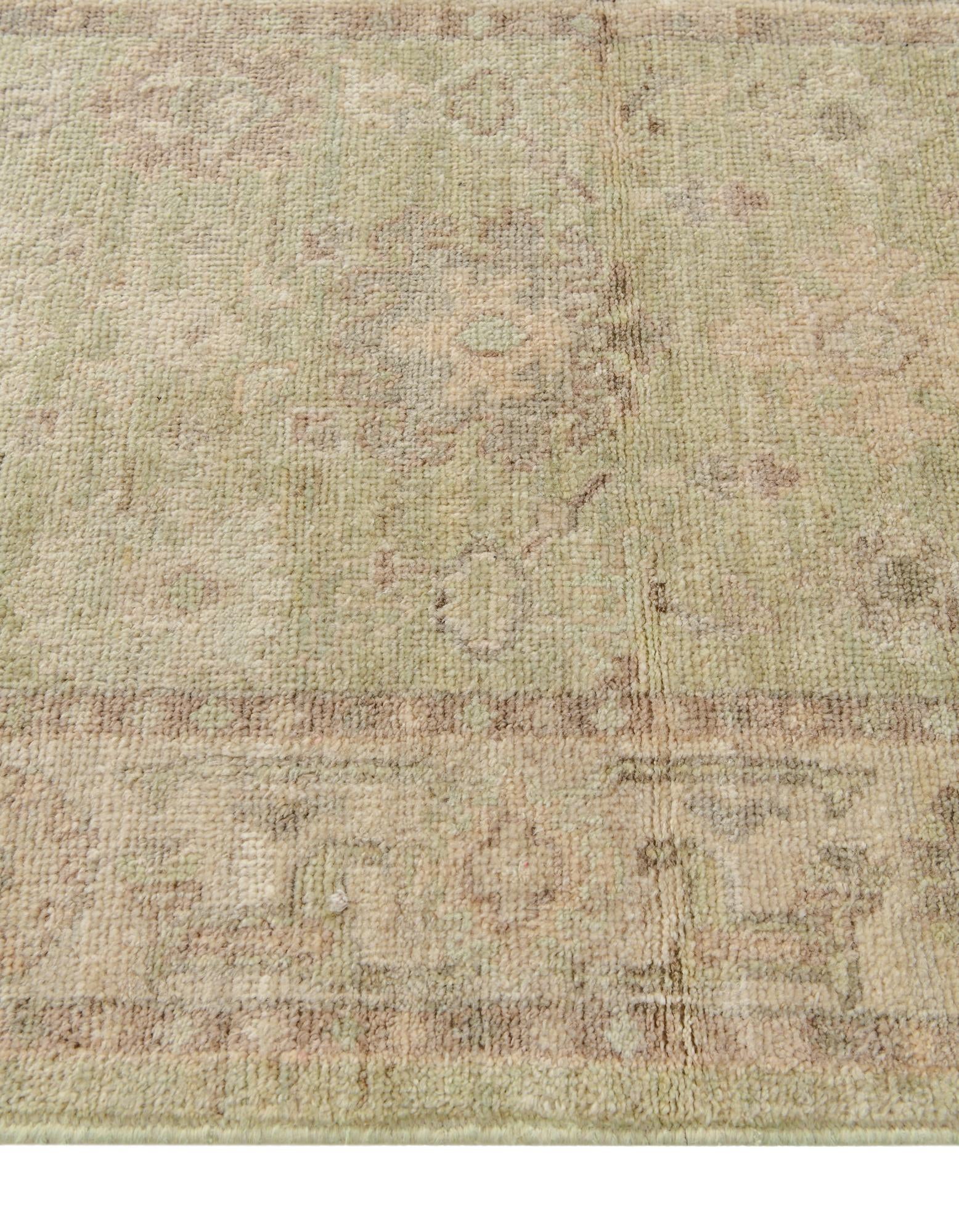 2' 9 x 13' 8 Hand Knotted Oushak Wool Runner Rug