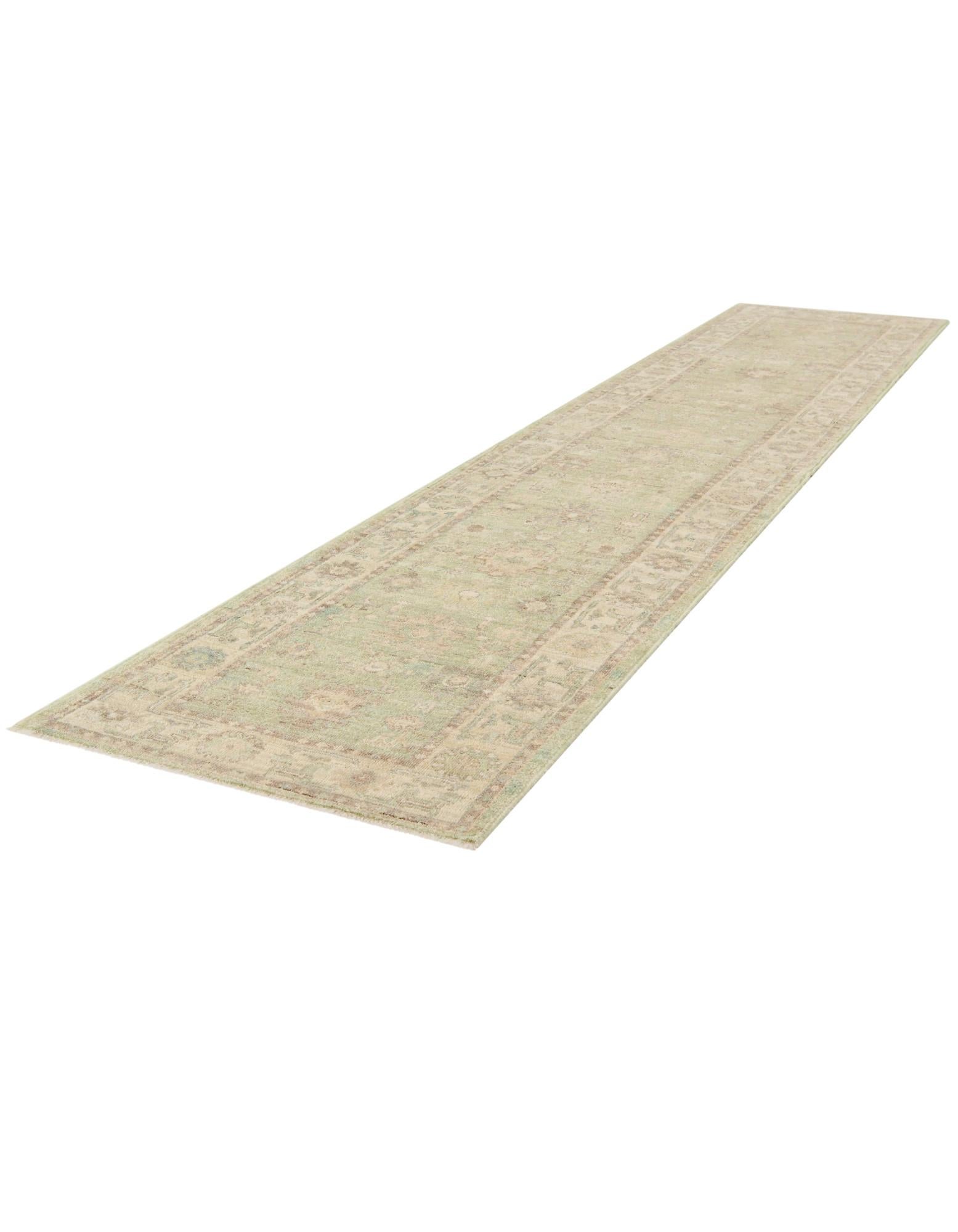 2' 9 x 13' 8 Hand Knotted Oushak Wool Runner Rug