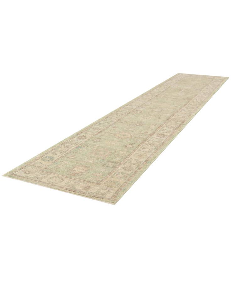 Detail image of 2' 9 x 13' 8 Hand Knotted Oushak Wool Runner Rug