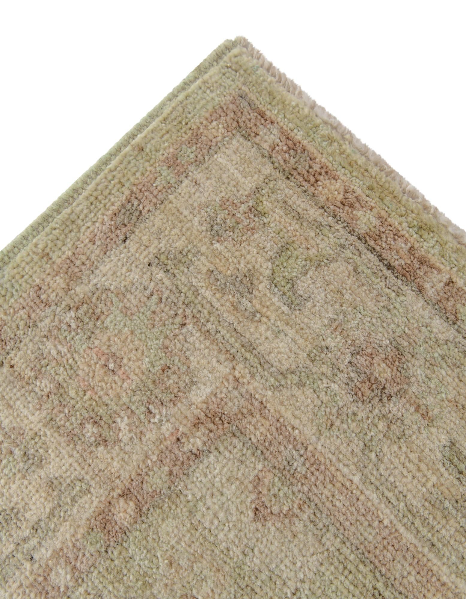 2' 9 x 13' 8 Hand Knotted Oushak Wool Runner Rug