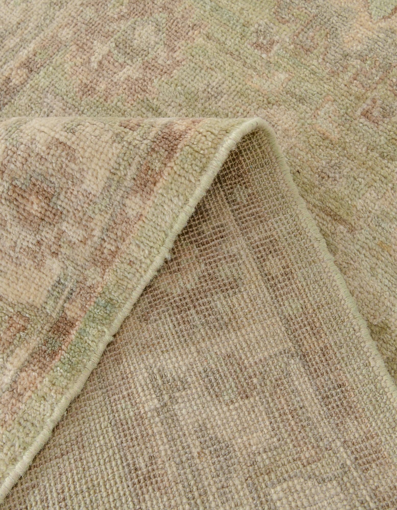 2' 9 x 13' 8 Hand Knotted Oushak Wool Runner Rug