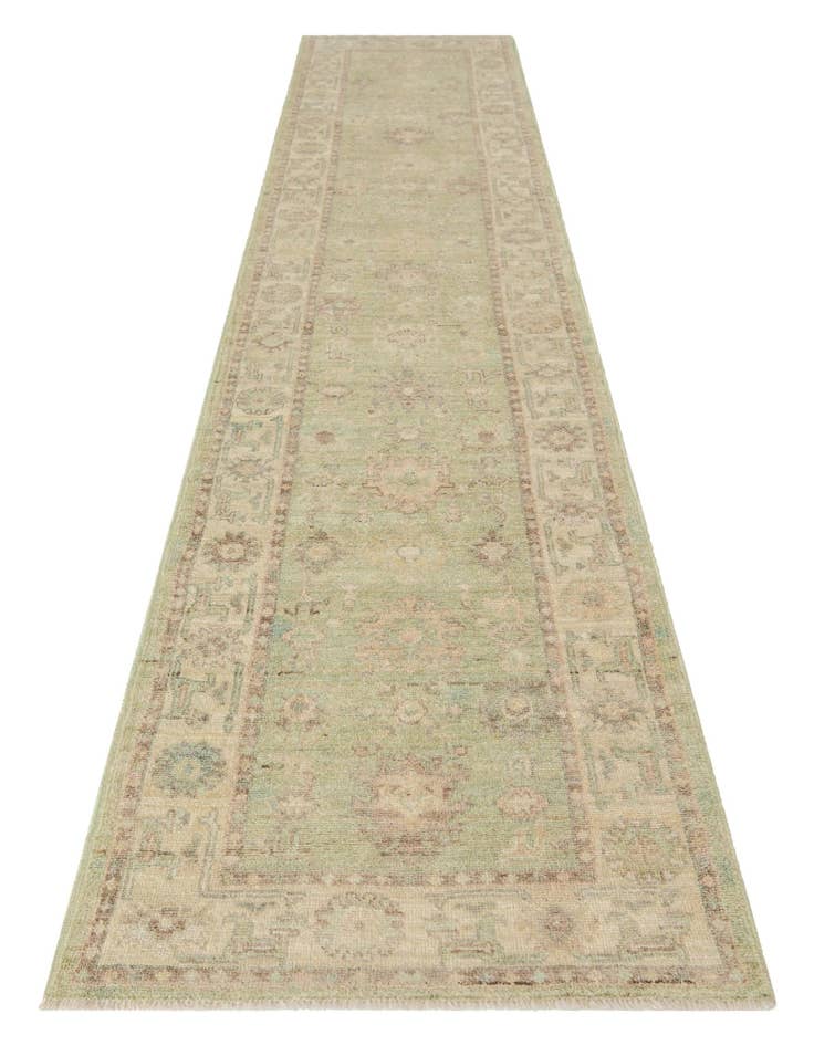 Detail image of 2' 9 x 13' 8  Hand Knotted Oushak Wool Runner Rug