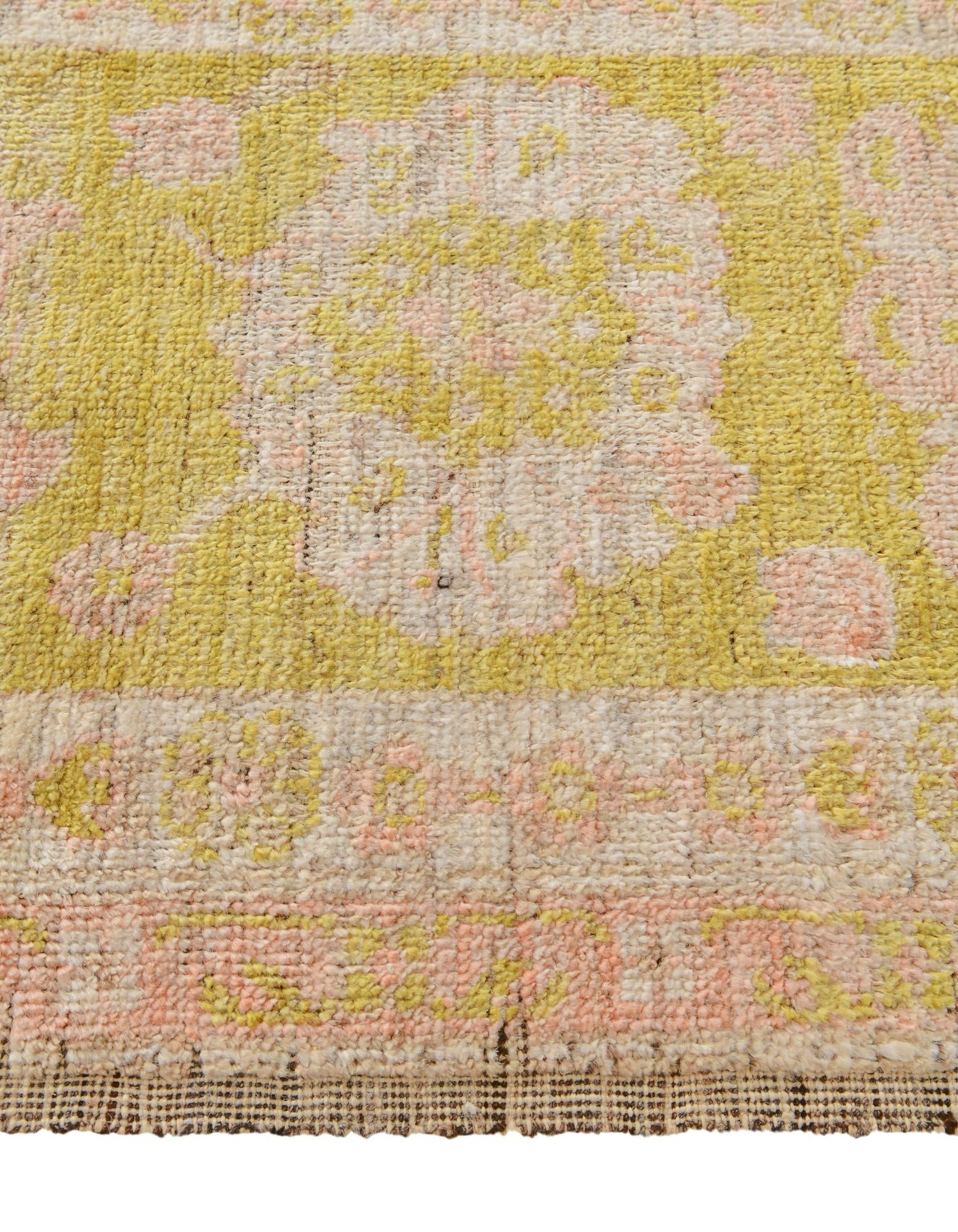 2' 8 x 9' 11 Hand Knotted Oushak Wool Runner Rug