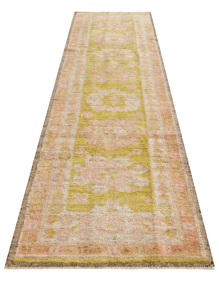 2' 8 x 9' 11 Hand Knotted Oushak Wool Runner Rug
