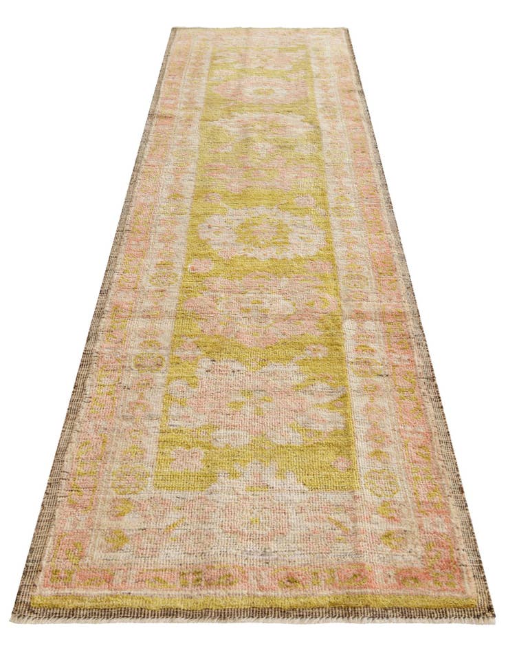 Detail image of 2' 8 x 9' 11 Hand Knotted Oushak Wool Runner Rug