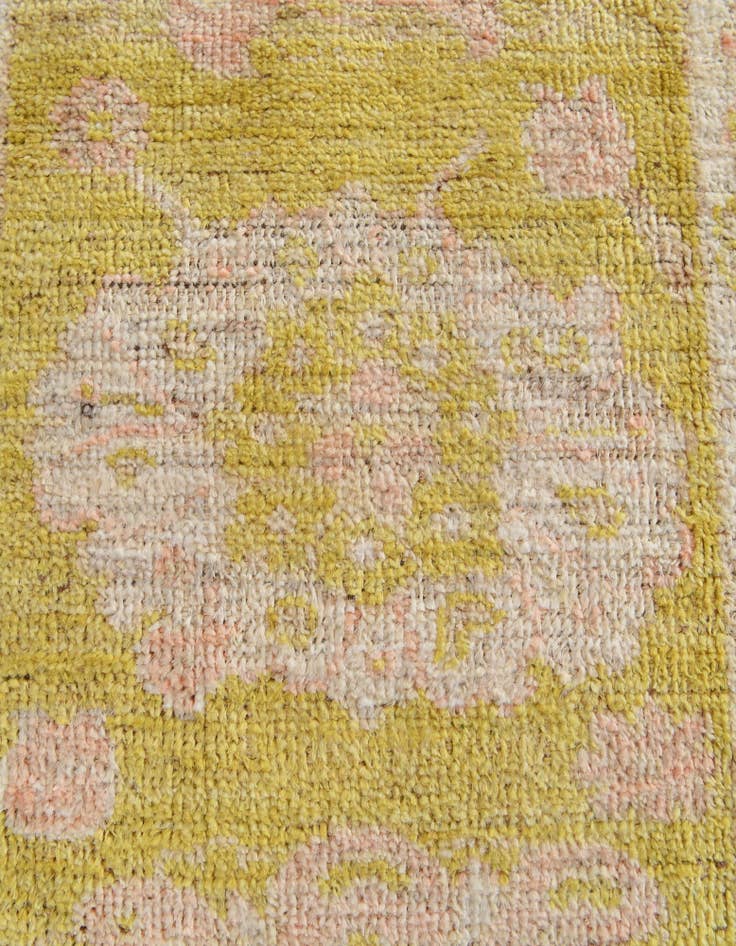 Detail image of 2' 8 x 9' 11 Hand Knotted Oushak Wool Runner Rug