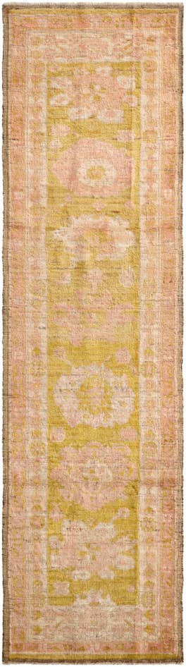 Detail image of 2' 8 x 9' 11 Hand Knotted Oushak Wool Runner Rug