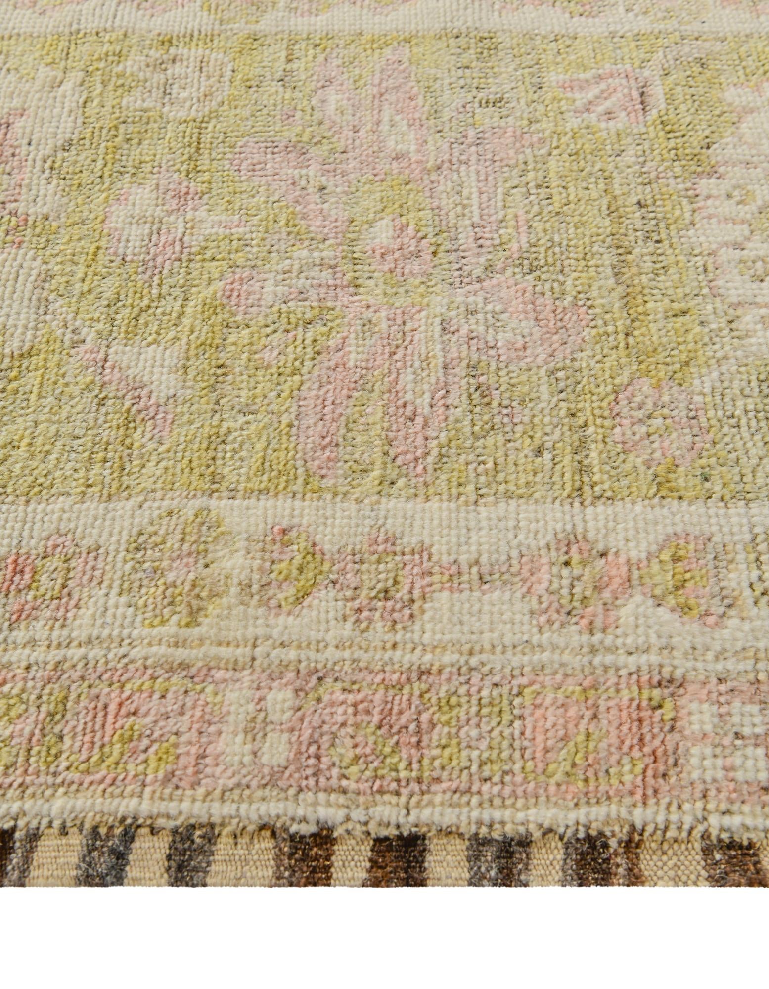 2' 8 x 10' 2 Hand Knotted Oushak Wool Runner Rug