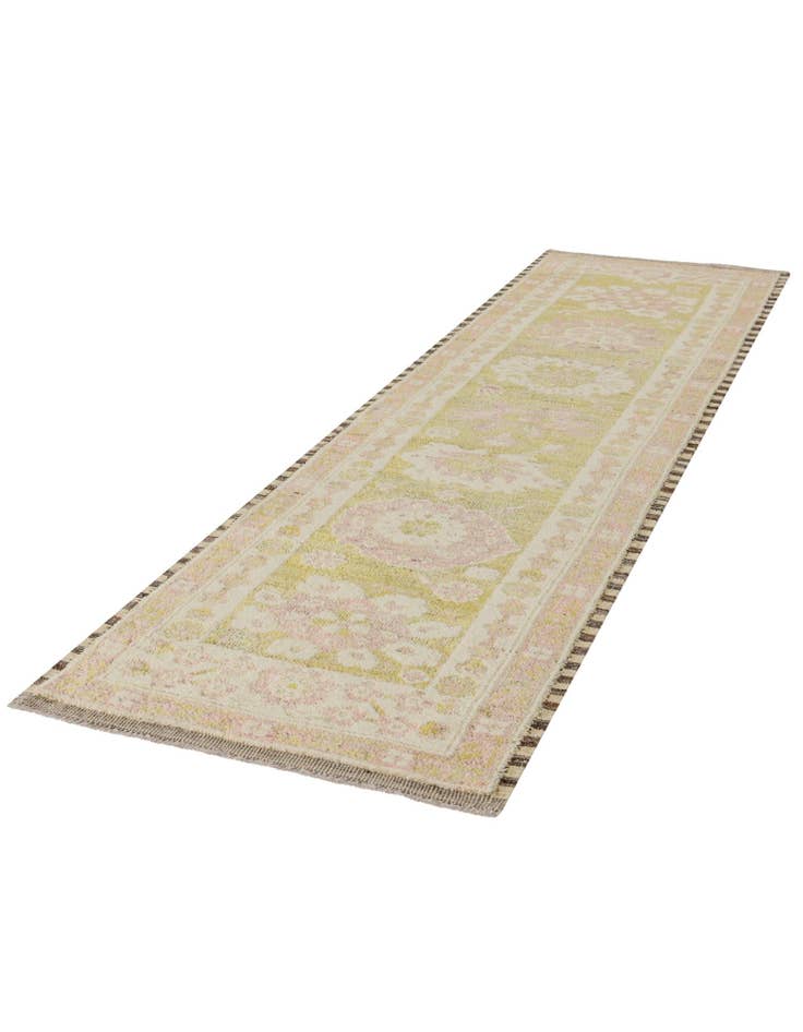 Detail image of 2' 8 x 10' 2 Hand Knotted Oushak Wool Runner Rug