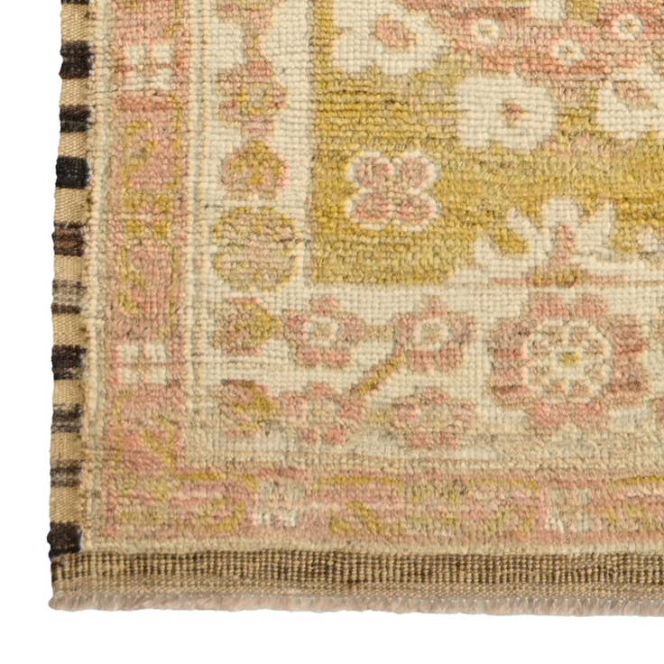 Detail image of 2' 8 x 10' 2 Hand Knotted Oushak Wool Runner Rug