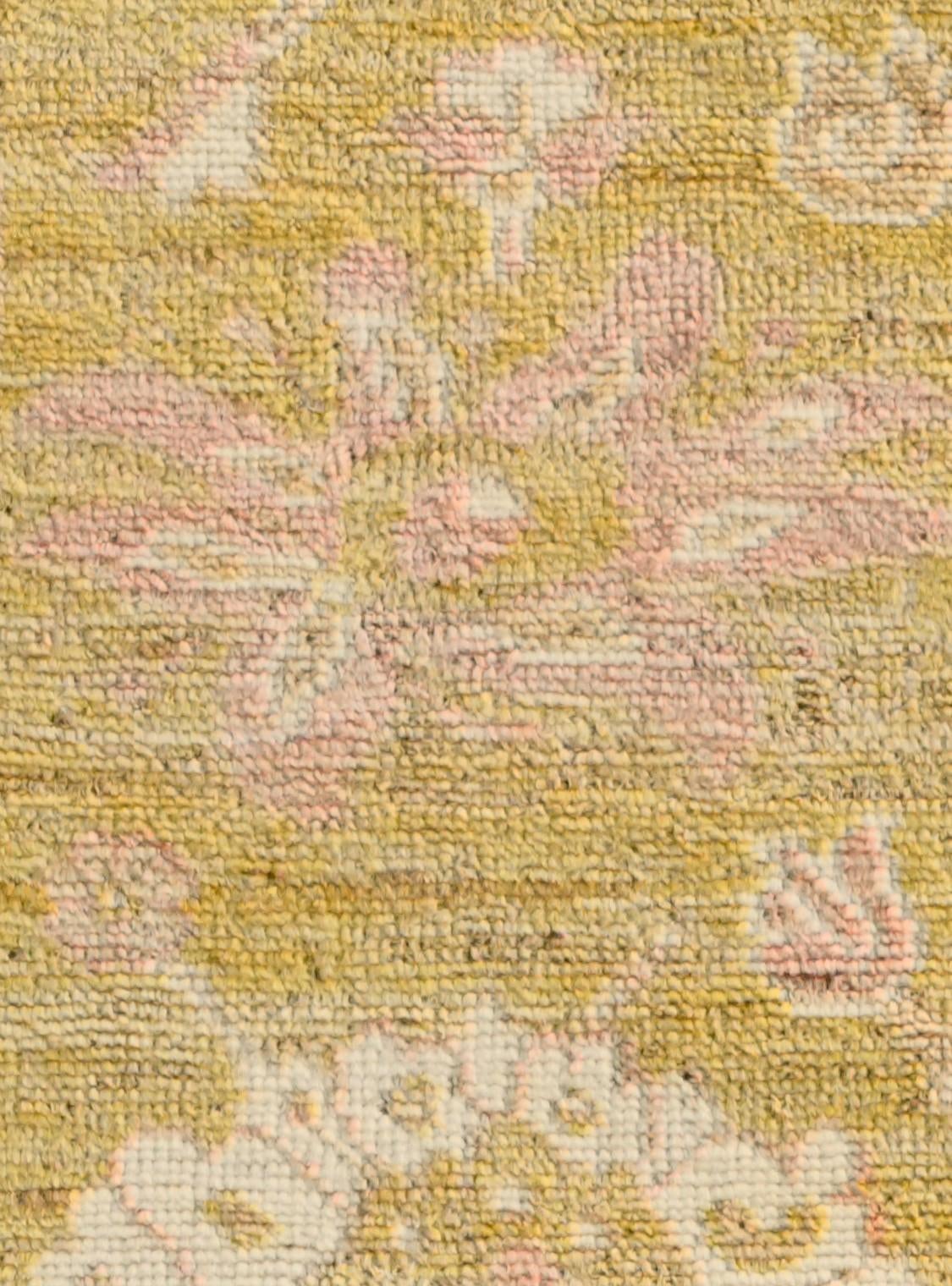 2' 8 x 10' 2 Hand Knotted Oushak Wool Runner Rug