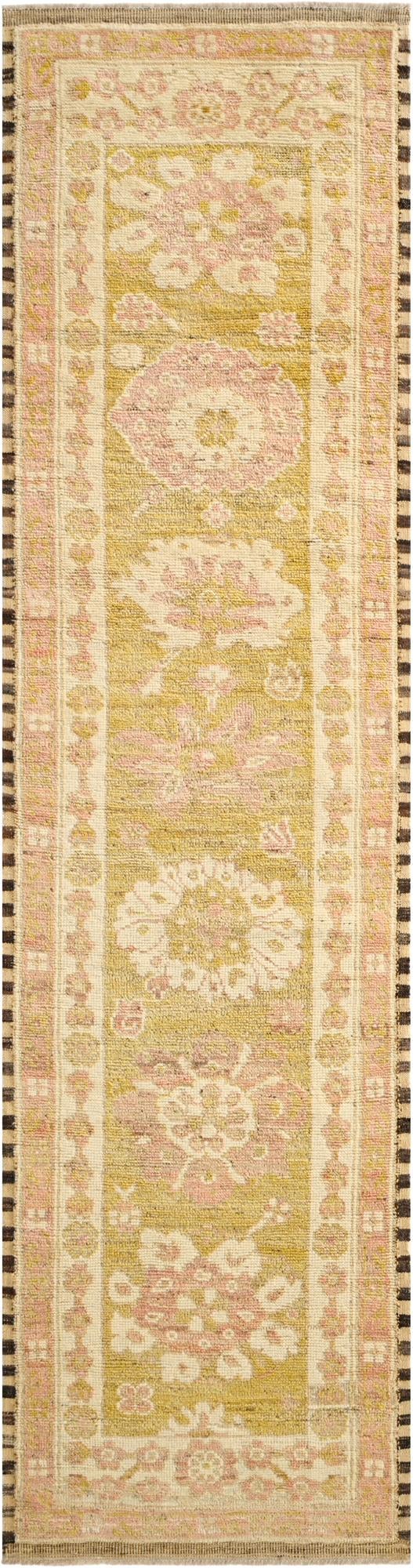 2' 8 x 10' 2  Hand Knotted Oushak Wool Runner Rug