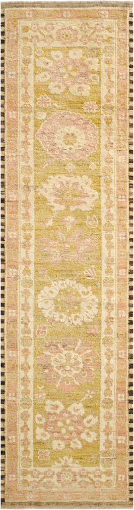 2' 8 x 10' 2 Hand Knotted Oushak Wool Runner Rug