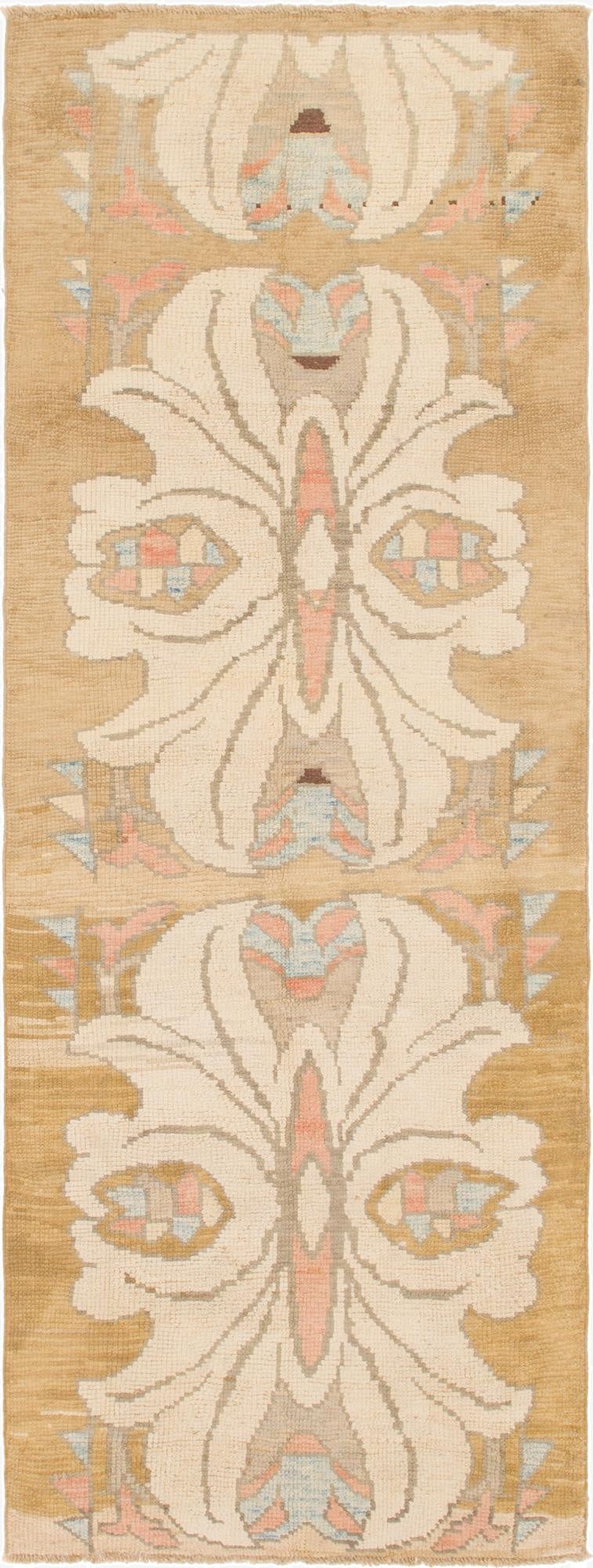 3' 10 x 11' 3  Hand Knotted Oushak Wool Runner Rug