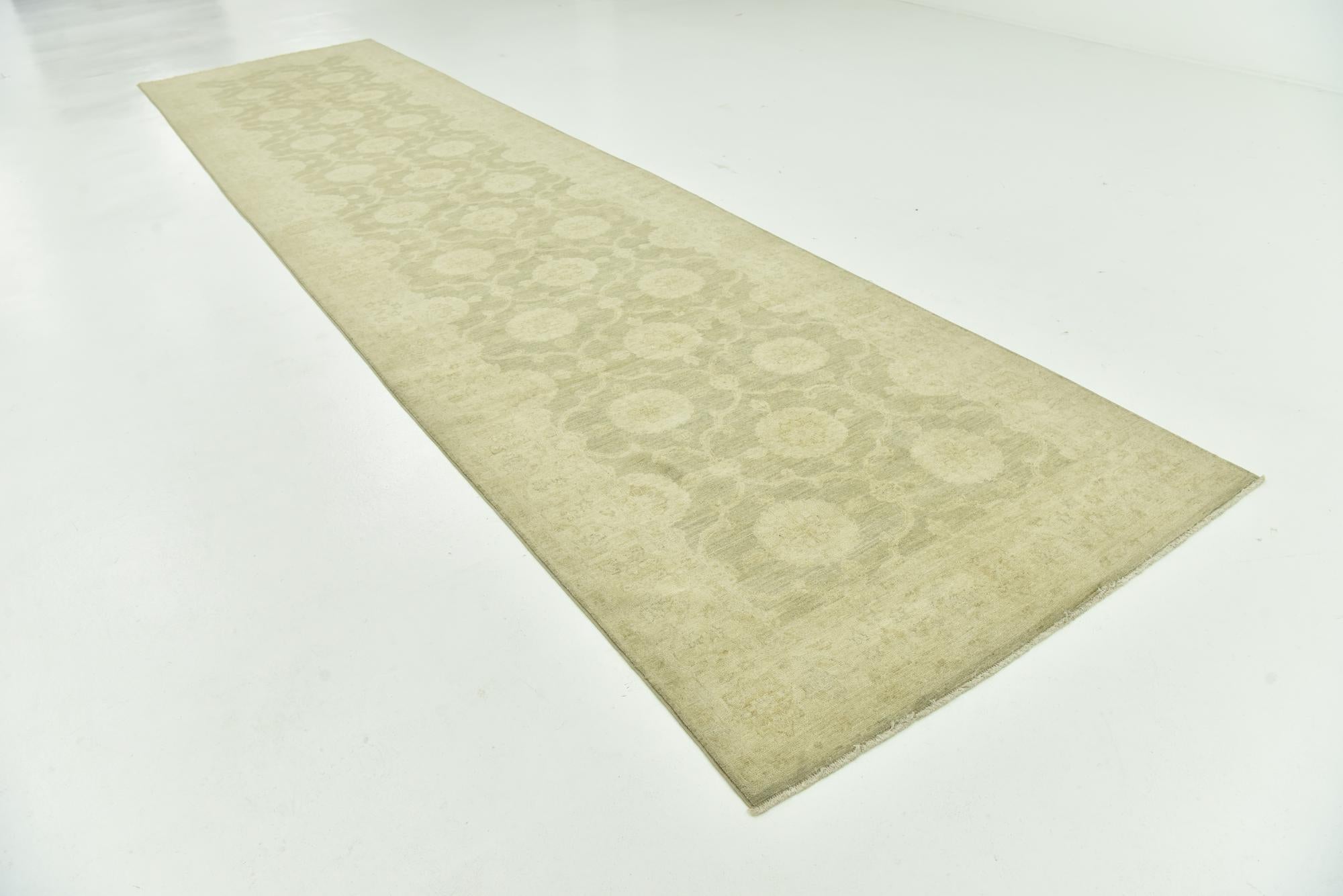 4' 8 x 19' 2 Hand Knotted Peshawar Ziegler Runner Rug