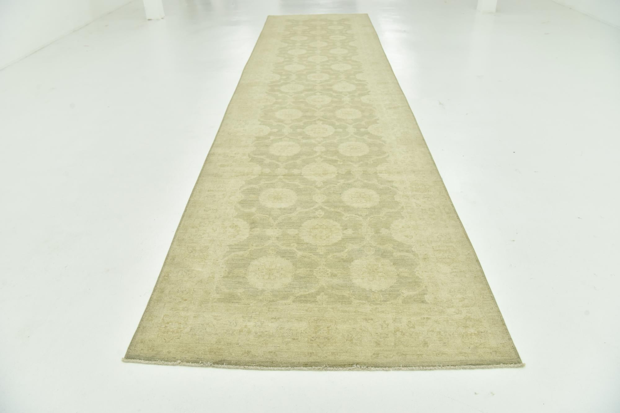 4' 8 x 19' 2 Hand Knotted Peshawar Ziegler Runner Rug