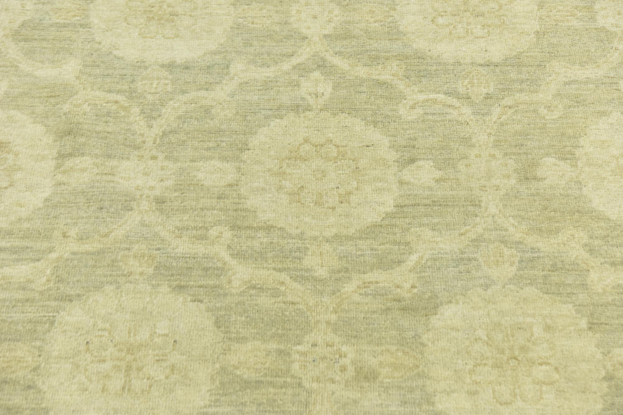 4' 8 x 19' 2 Hand Knotted Peshawar Ziegler Runner Rug