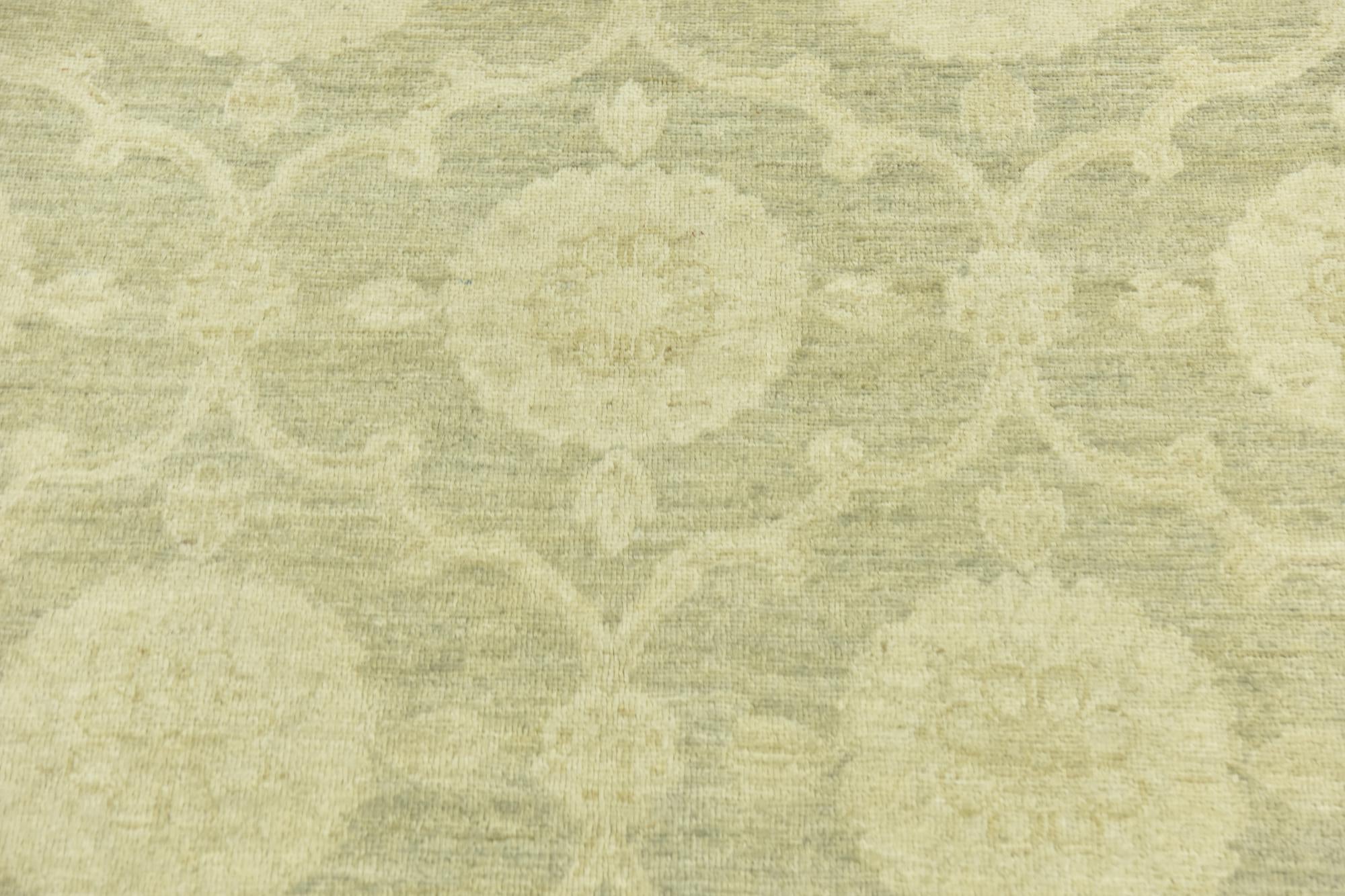 4' 8 x 19' 2 Hand Knotted Peshawar Ziegler Runner Rug