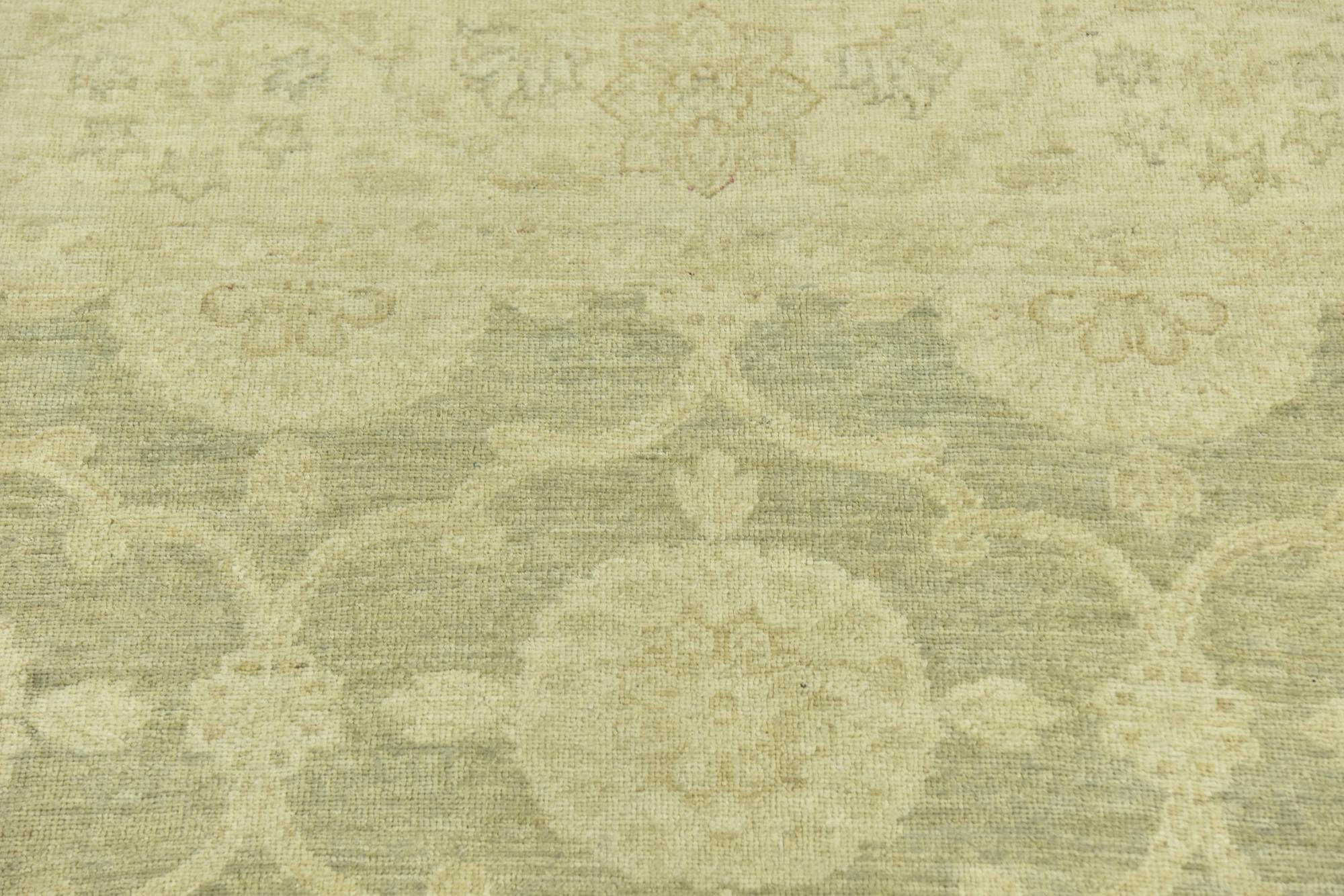 4' 8 x 19' 2 Hand Knotted Peshawar Ziegler Runner Rug