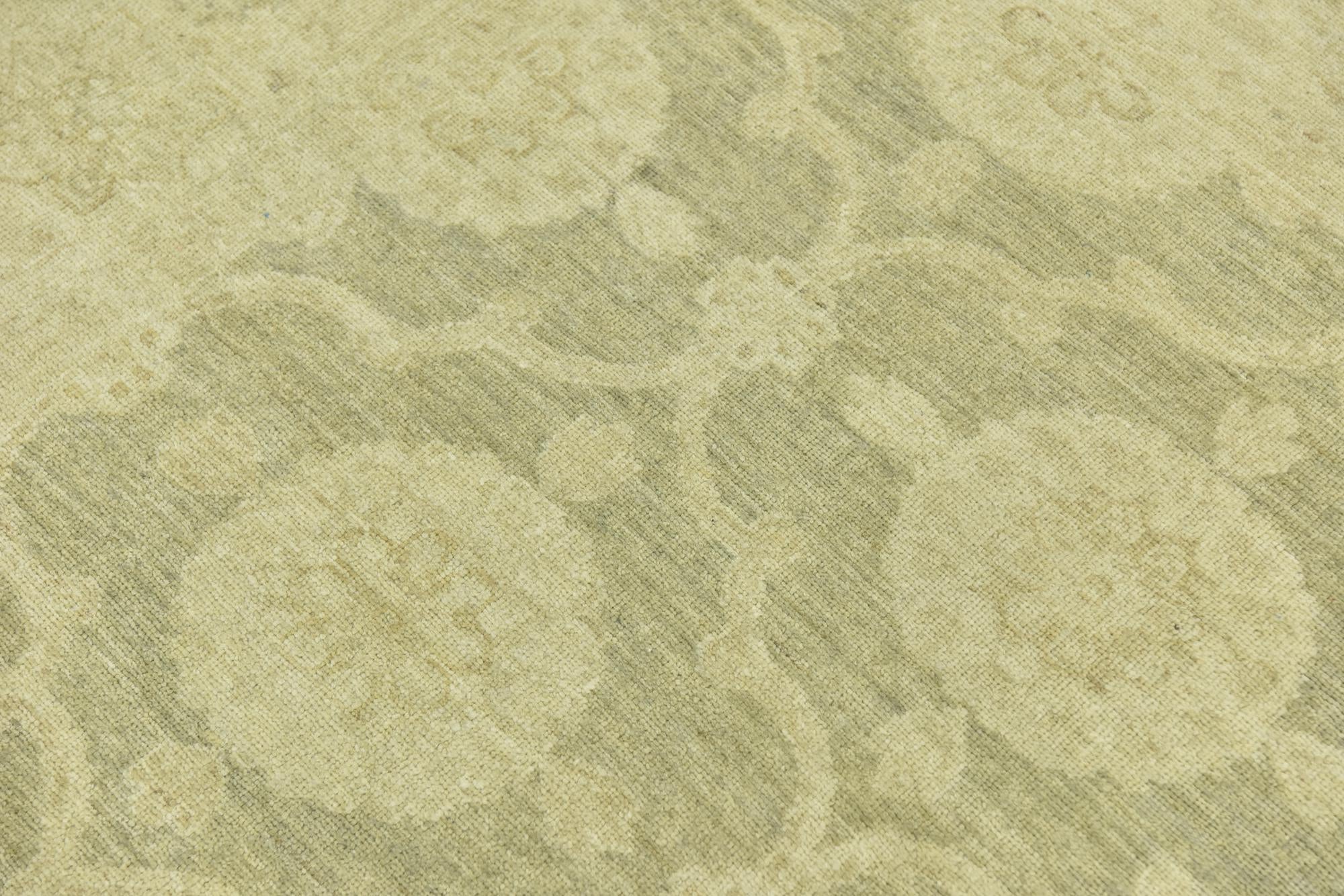 4' 8 x 19' 2 Hand Knotted Peshawar Ziegler Runner Rug