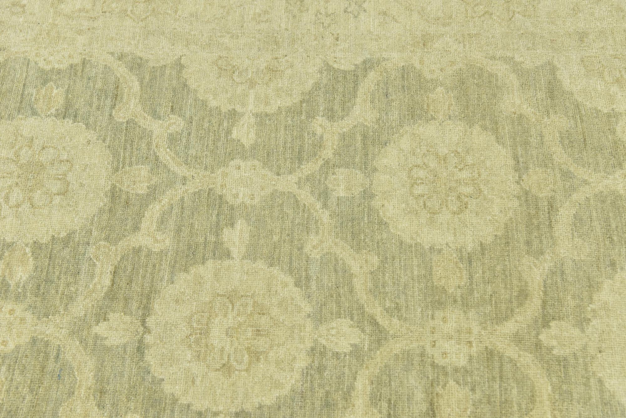 4' 8 x 19' 2 Hand Knotted Peshawar Ziegler Runner Rug