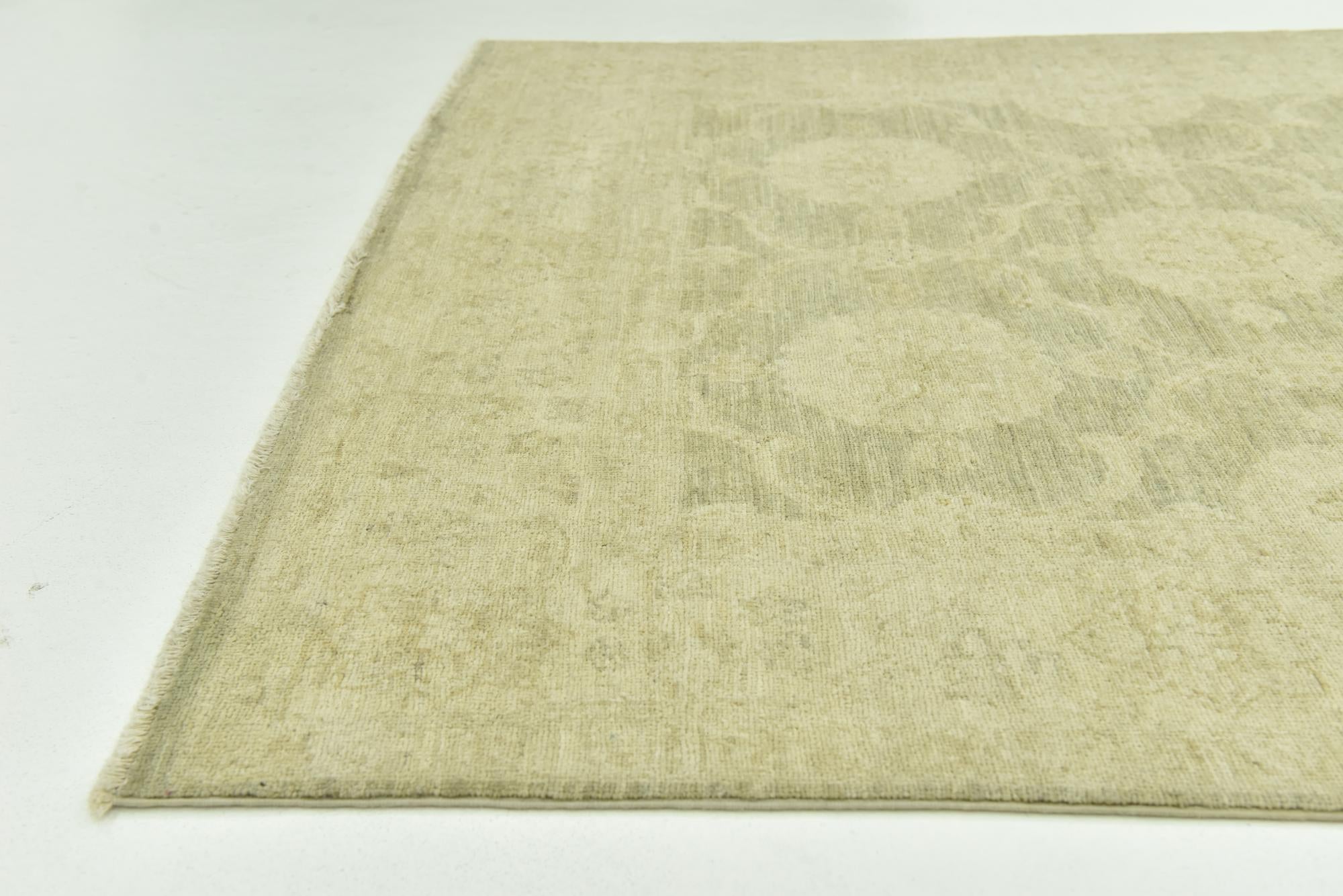 4' 8 x 19' 2 Hand Knotted Peshawar Ziegler Runner Rug