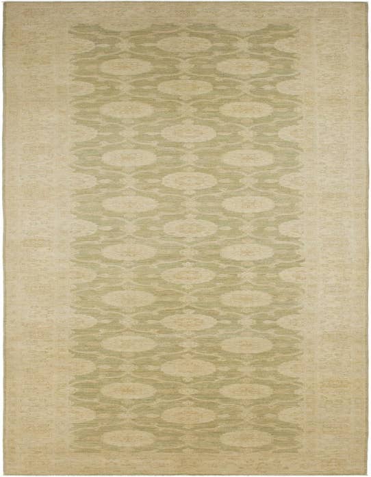 Detail image of 4' 8 x 19' 2 Hand Knotted Peshawar Ziegler Runner Rug