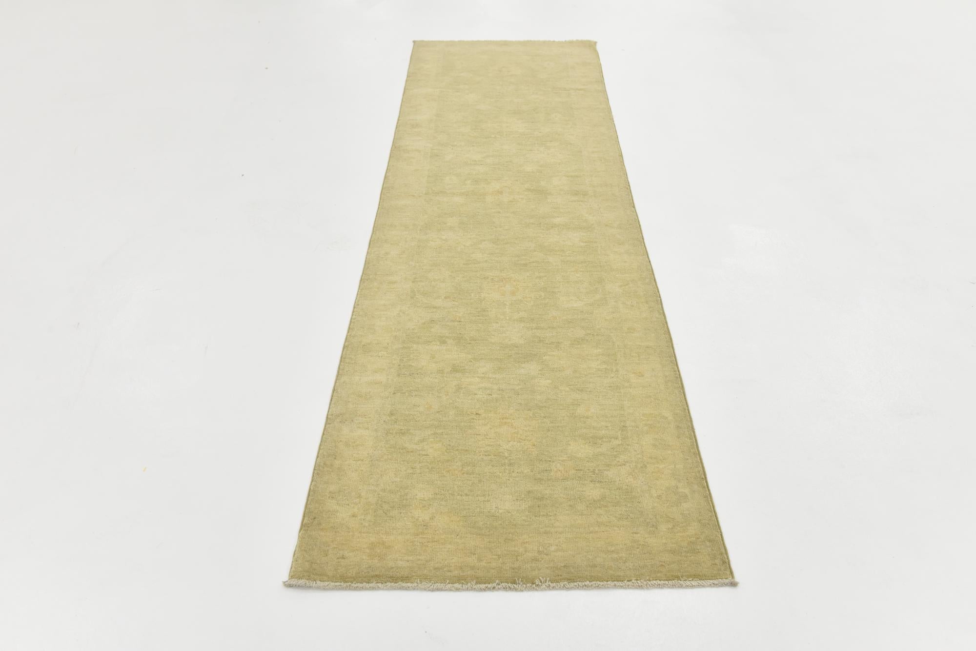2' 7 x 9' 5 Hand Knotted Peshawar Ziegler Runner Rug