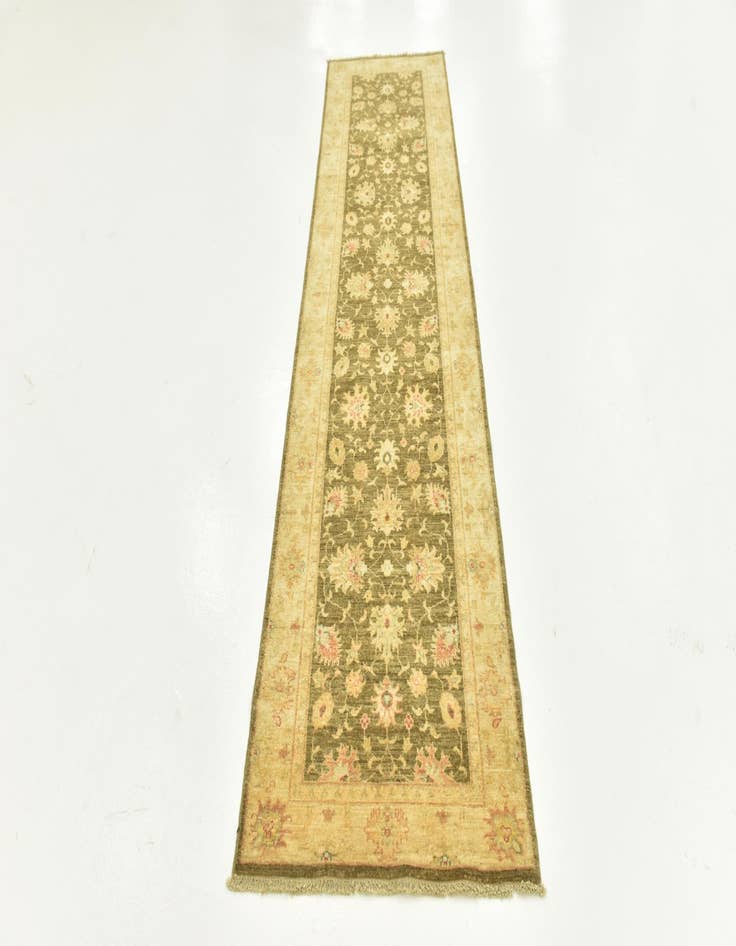 Detail image of 2' 5 x 10' 1 Hand Knotted Peshawar Ziegler Runner Rug