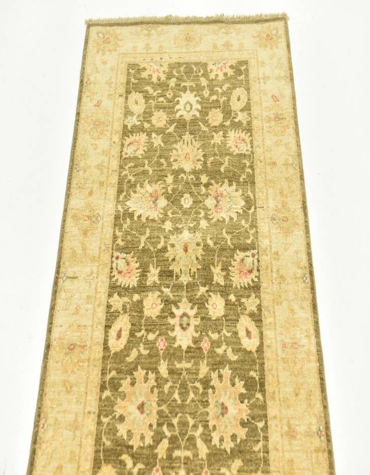 Detail image of 2' 5 x 10' 1 Hand Knotted Peshawar Ziegler Runner Rug