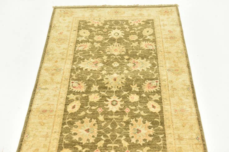 Detail image of 2' 5 x 10' 1 Hand Knotted Peshawar Ziegler Runner Rug